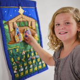Nativity Manger Advent Calendar With "Peace On Earth"